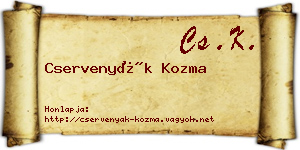 Cservenyák Kozma névjegykártya